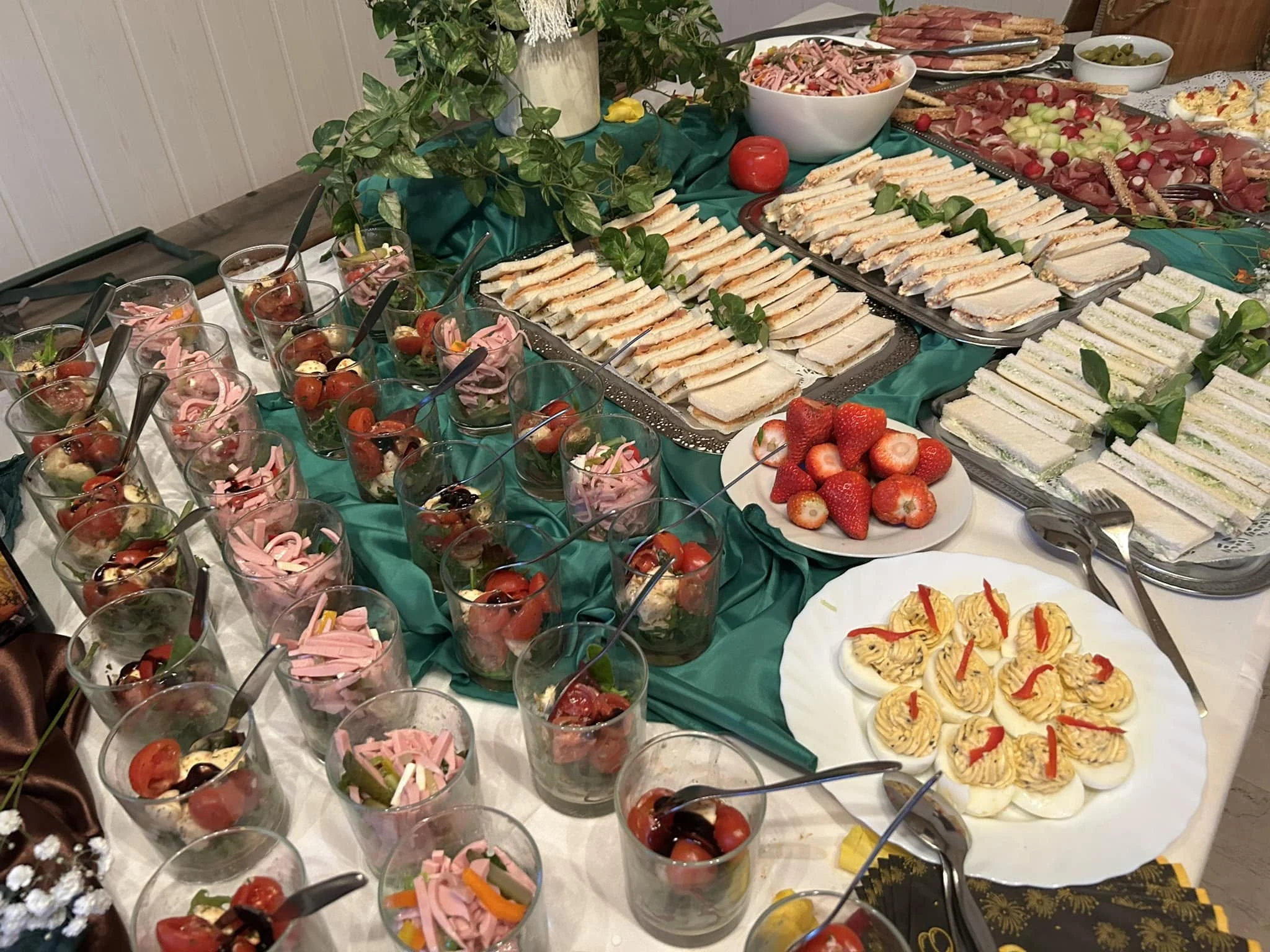 Finger food buffet prepared for an event