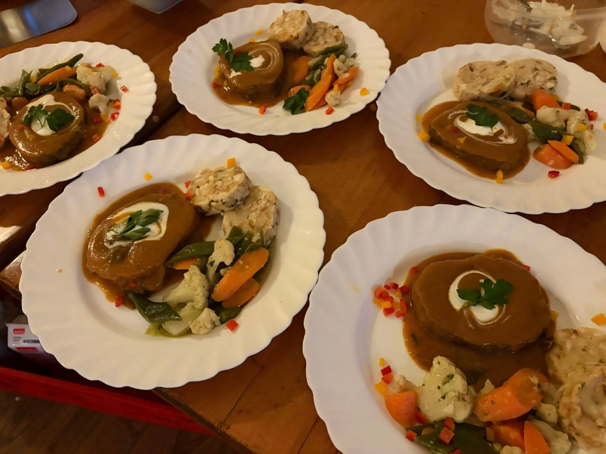 Catering food prepared for an event