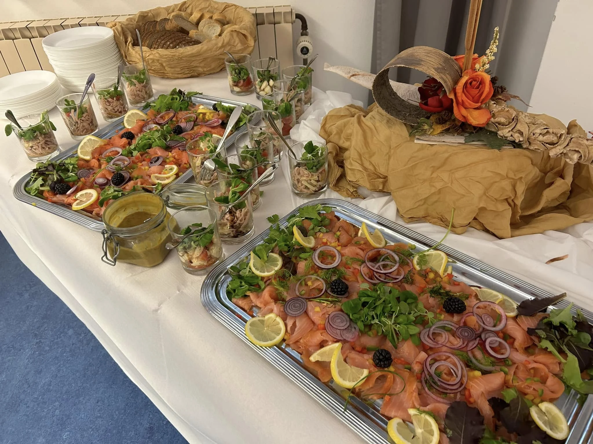 Catering dish prepared for guests
