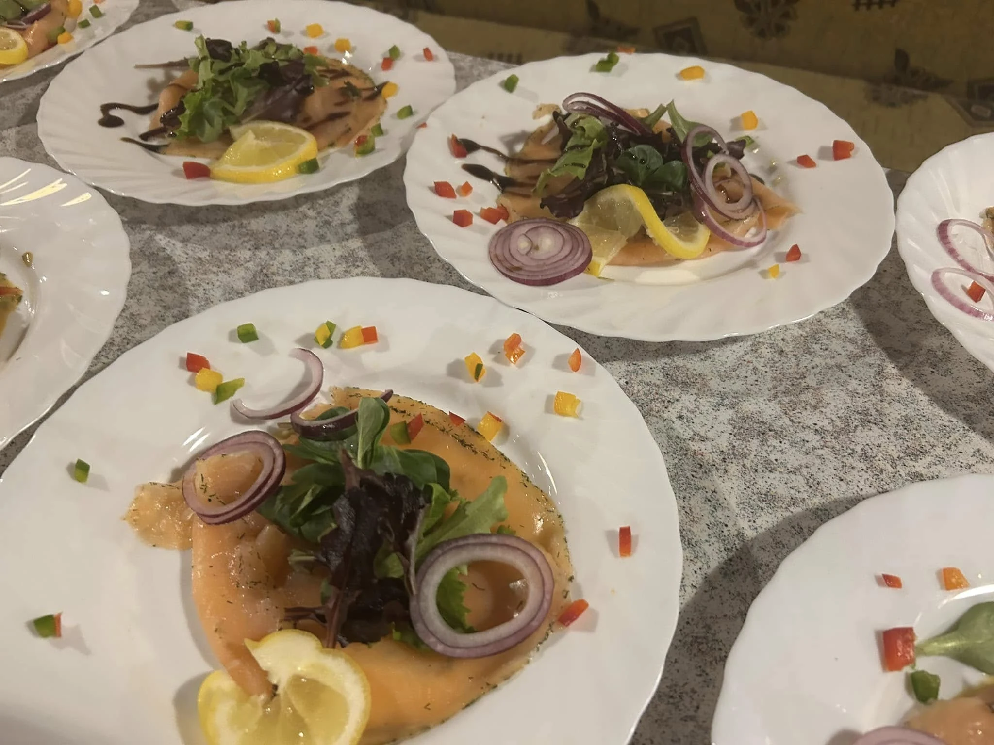 Freshly prepared food for a celebration